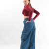 Jean cargo AZUL #W008 //// AW2025